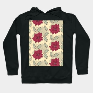 Poinsettia Christmas pattern design Hoodie